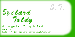 szilard toldy business card
